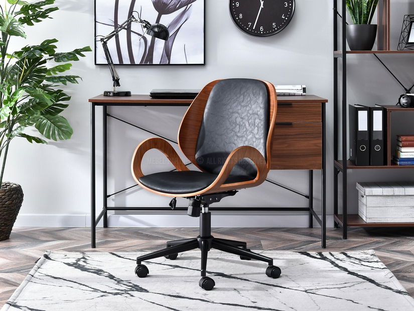 Křeslo Ginny (ořech tmavý + černá)