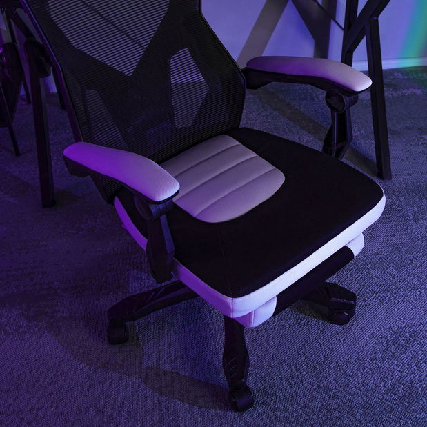 Herní křeslo Brodel (černá + bílá)