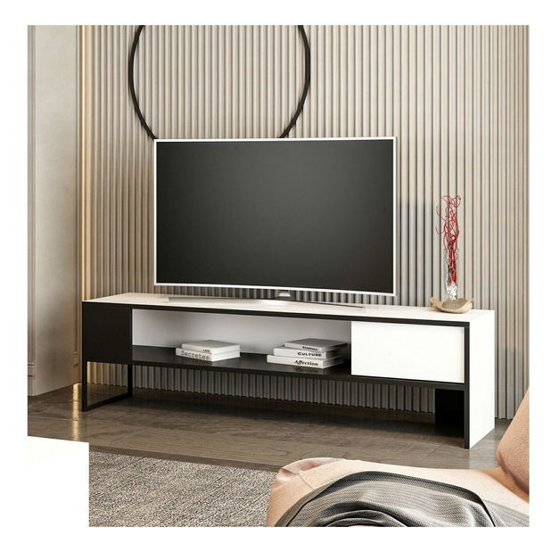 TV stolek/skříňka Bumemu 2 (bílá + černá)