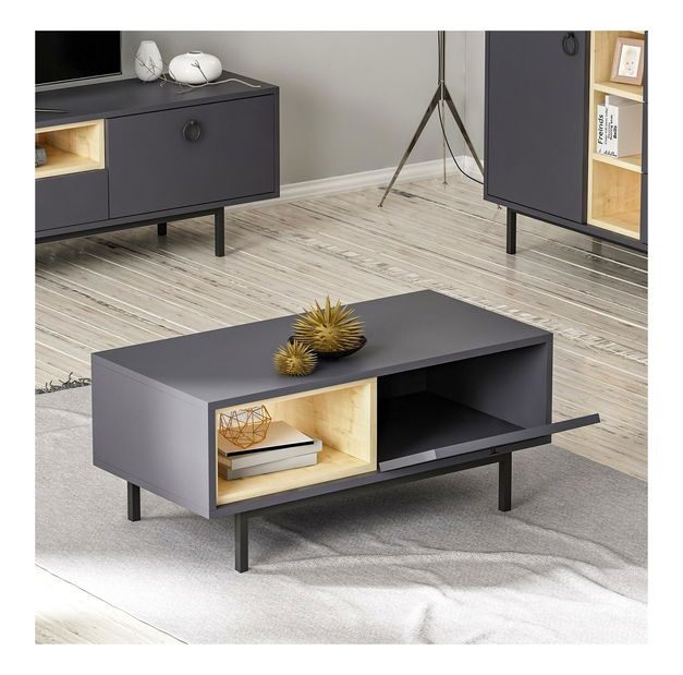 Sestava nábytku do obývacího pokoje Natty 1 (antracit)