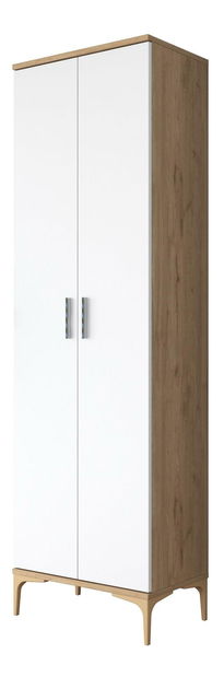 Policová skříň Jenaretta 2 (ořech + bílá)