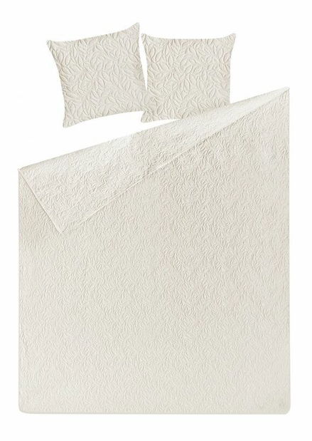 Sada přehozu na postel a polštářů 160 x 220 cm Rama (béžová)