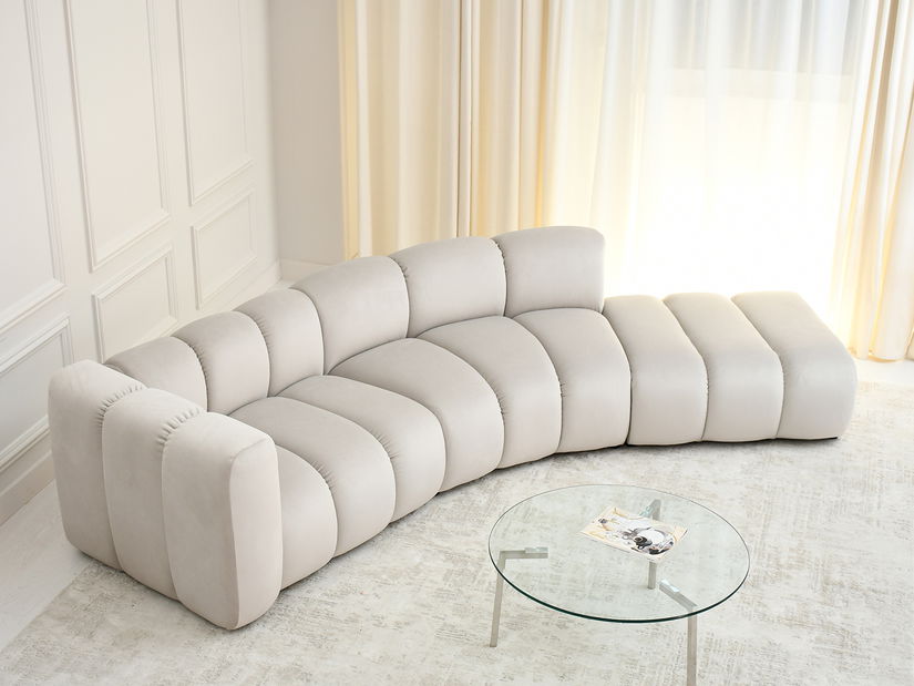 Rohová sedačka Organice (béžová + černá)