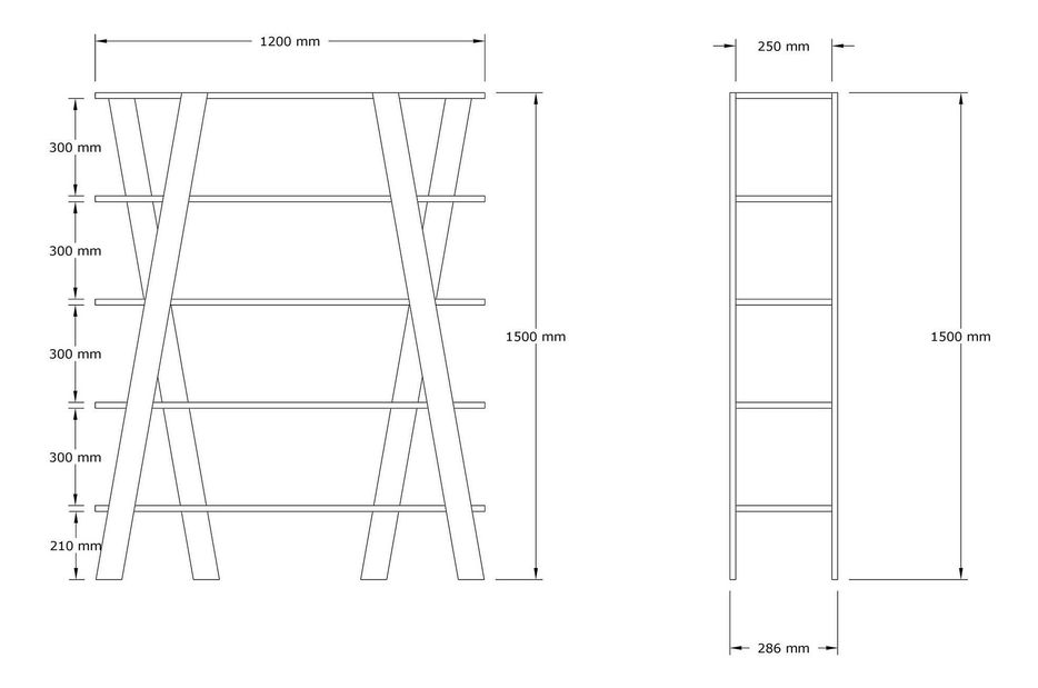 Regál Condeleta (ořech)