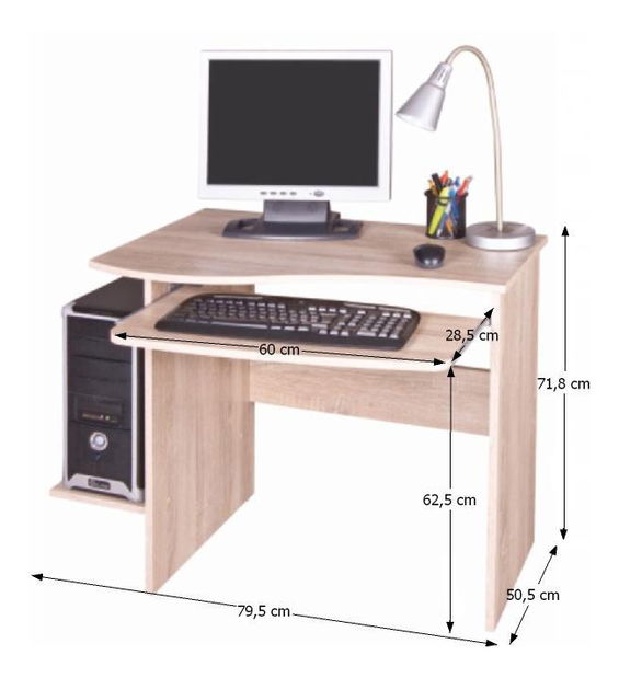 PC stolek Keluar dub sonoma