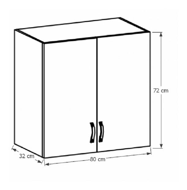 Horní kuchyňská skříňka G80 Provense (bílá + sosna andersen)
