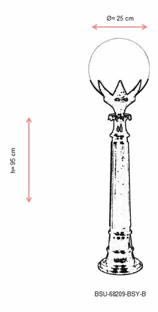 Venkovní podlahové svítidlo Dewi (černá + bílá)