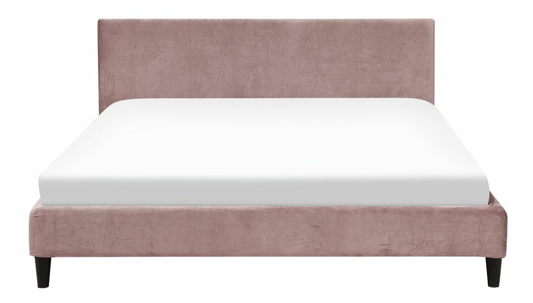 Manželská postel 160 cm FUTTI (s roštem) (růžová)