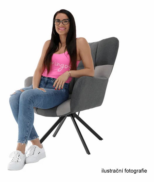 Dizajnové křeslo Komand (šedá)