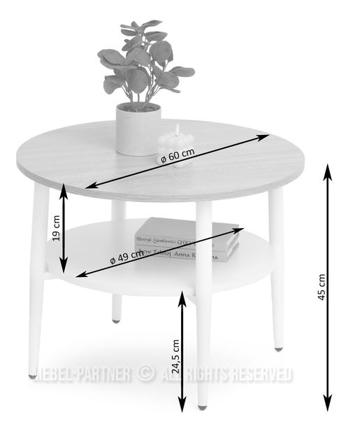 Konferenční stolek Randolf S (beton + černá)