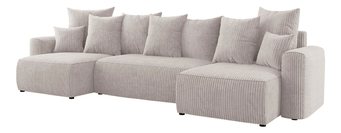 Rohová sedačka Denia U (mléčná) (L)