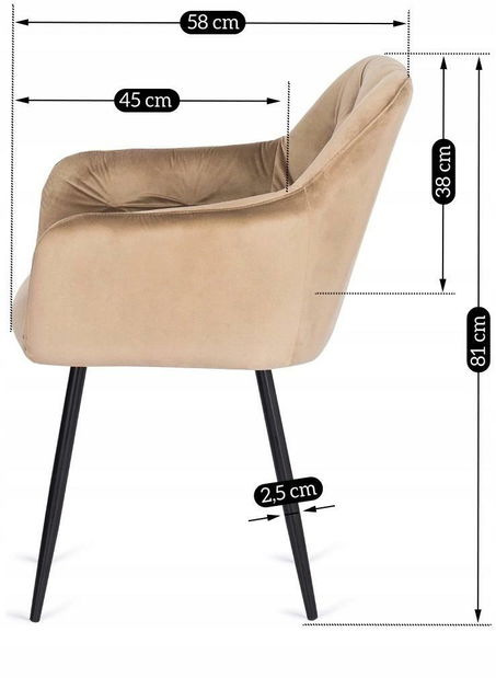 Jídelní židle Vuelta (béžová)