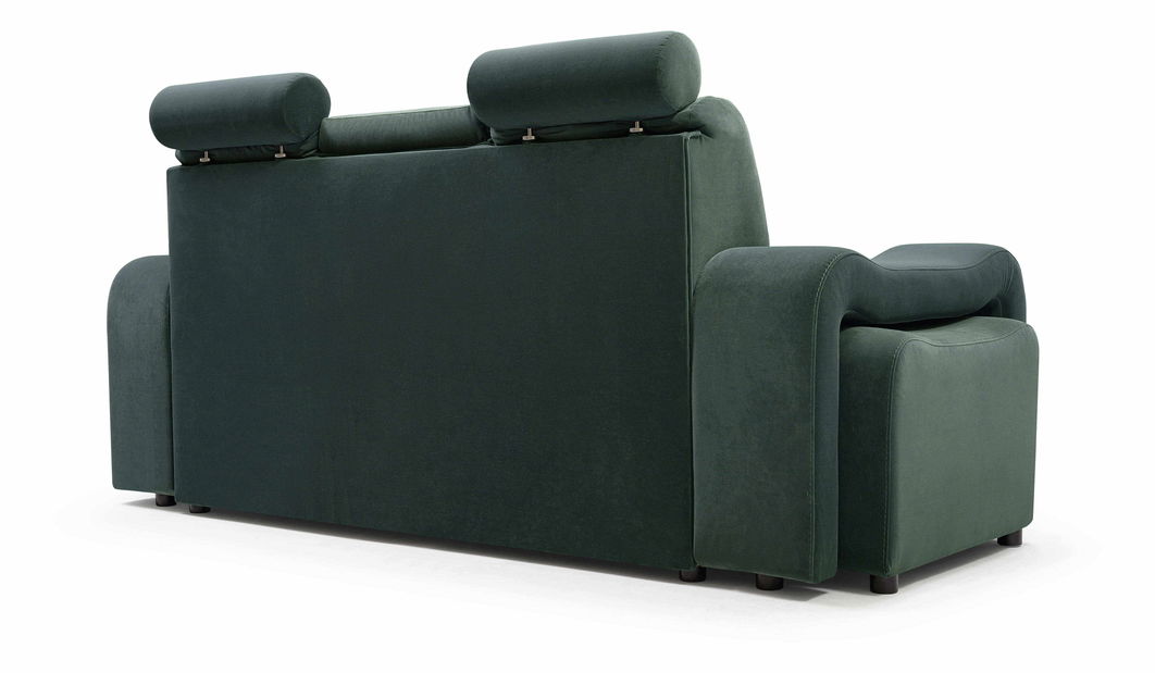 Pohovka Wendell (zelená) (s taburetkami)