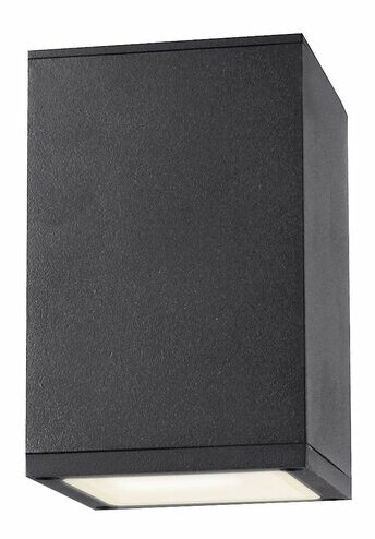 Venkovní stropní svítidlo Zombor (opálové sklo + antracit)