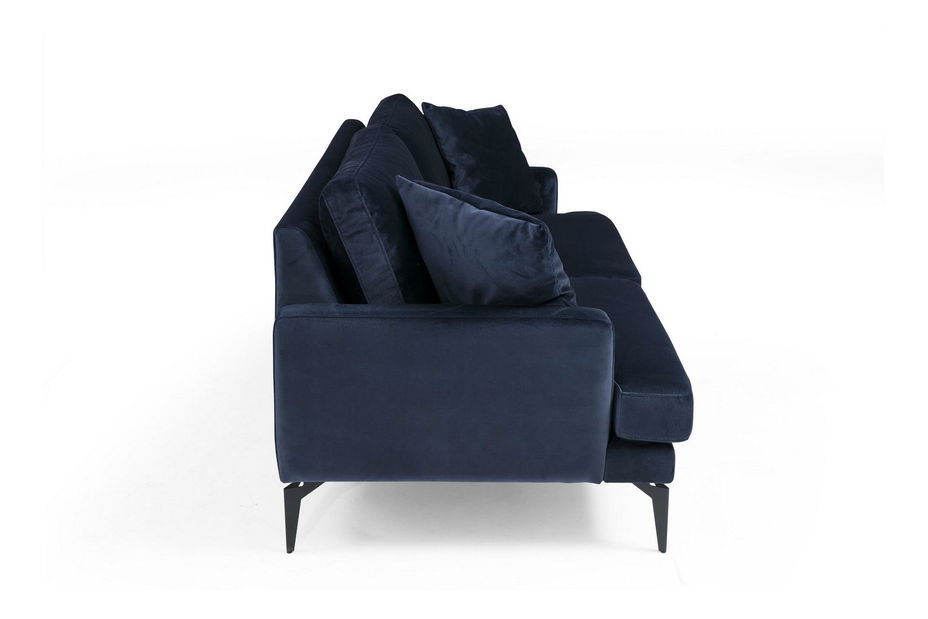 Pohovka dvousedačka Papirolla (námořnická modrá + černá)