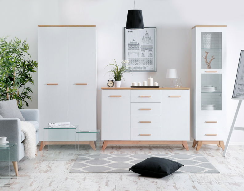 Nábytek do jídelny Bajas 03 (bílá + dub)