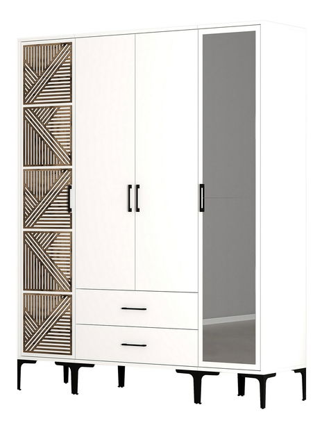 Šatní skříň Kiara PTR (bílá)