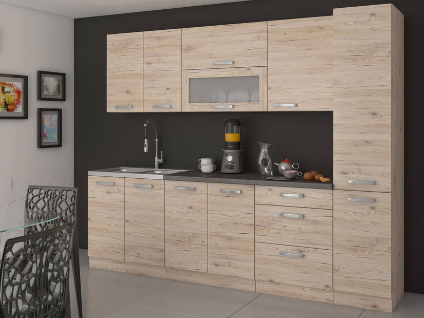 Horní kuchyňská skříňka Bergenia 80 G 72 2F (dub bordeaux)