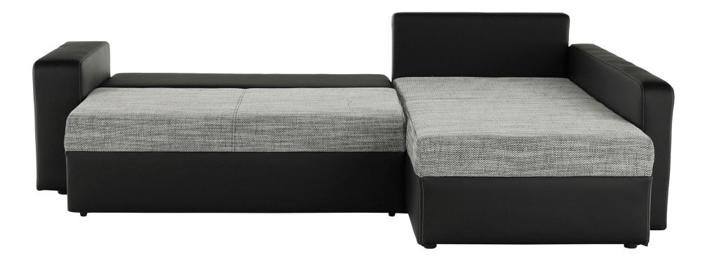 Rohová sedací souprava Manter černá + šedá (L)
