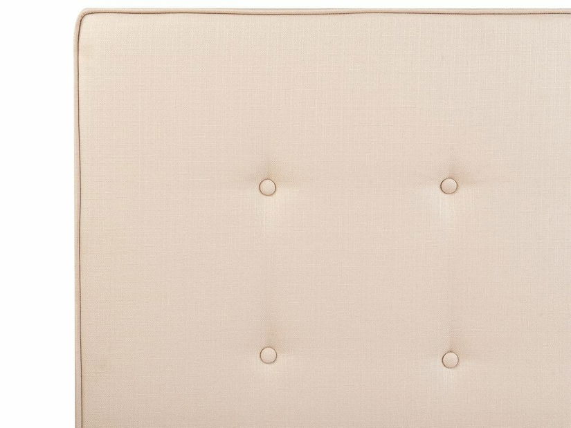 Manželská postel 180 cm AMBRE (s roštem) (béžová)