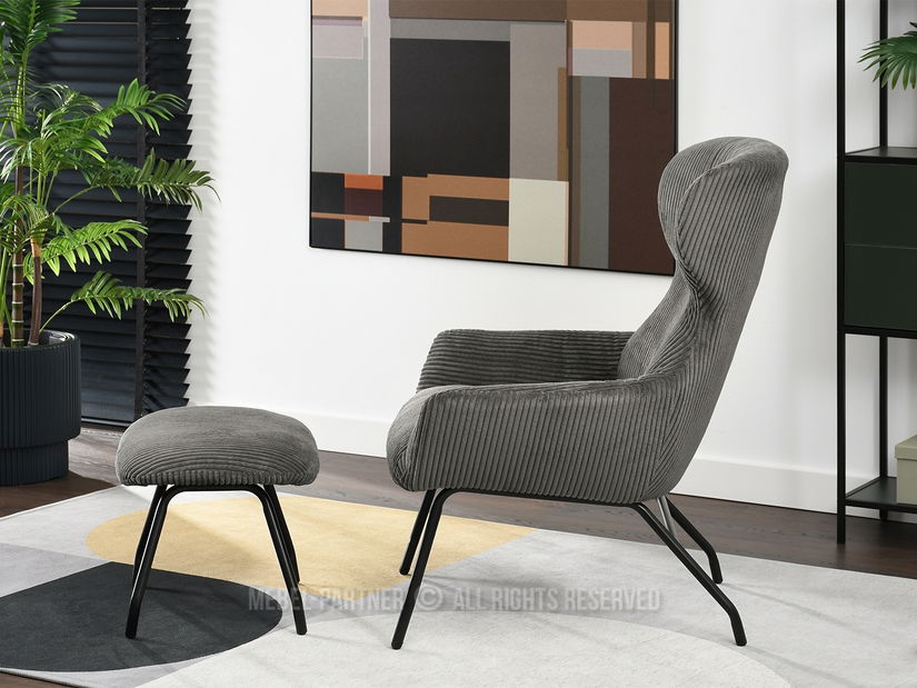 Křeslo Condor (grafit + černá)