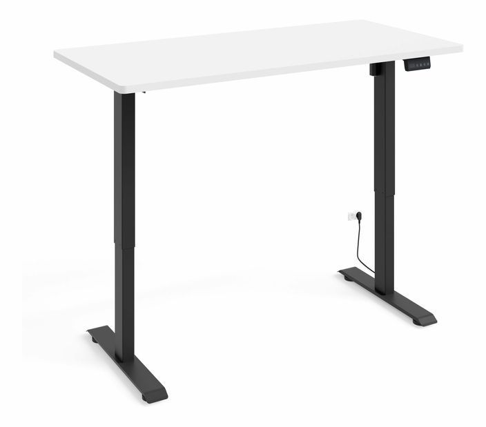 Elektrický PC stolek Motiva 120 (bílá + černá)