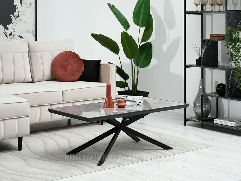 Konferenční stolek Flint (grafit + černá)