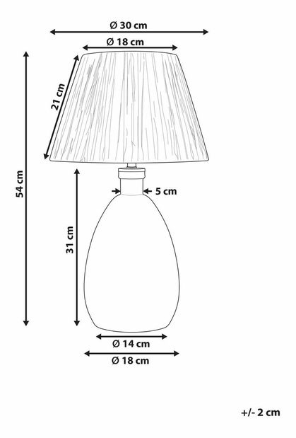 Stolní lampa Brynlee (přírodní)