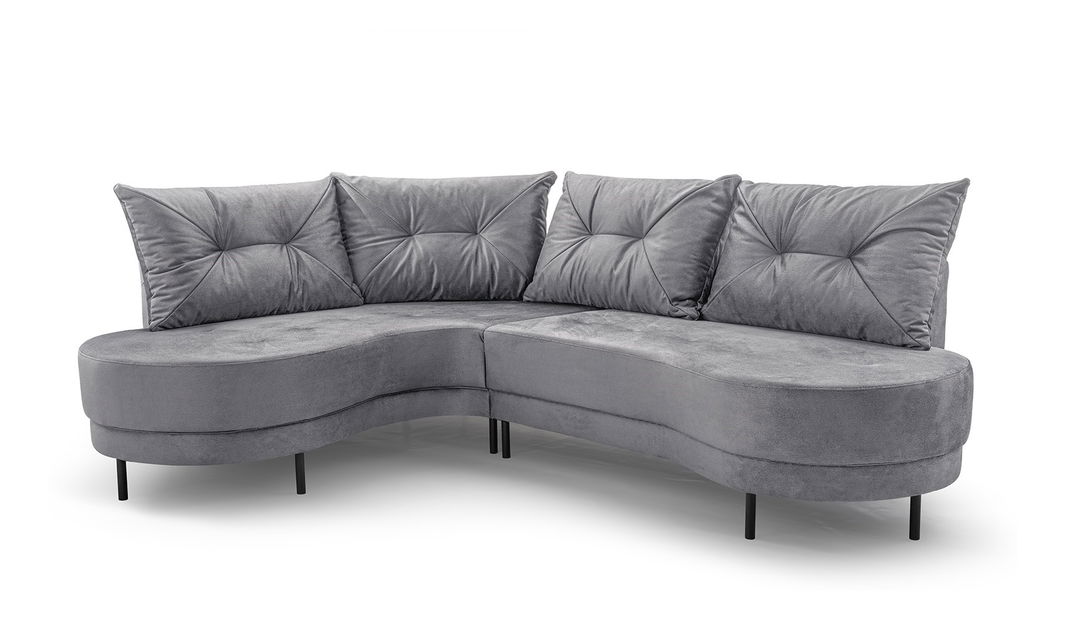 Rohová sedací souprava Aida (světle šedá) (L)