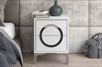 Noční stolek Naturlig Evenna (vysoký lesk bílý)