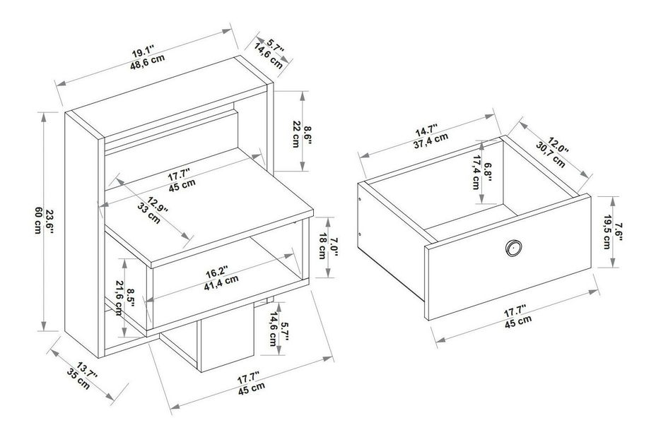  Studentský pokoj Mekali 5 (borovice atlantická + béžová)