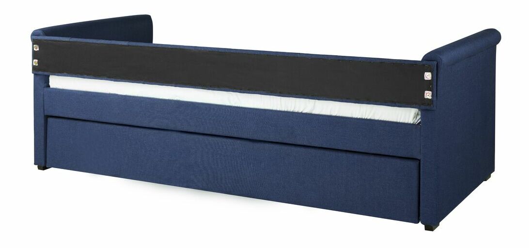 Rozkládací postel 90 cm LISABON (s roštem) (modrá)