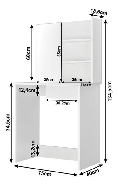 Toaletní stolek Belana 