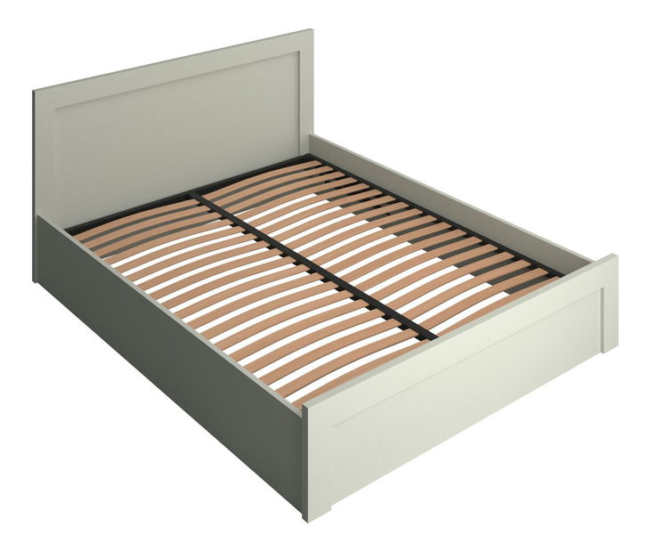 Manželská postel 160 cm Kodro (kašmír + dub evoke) (s roštem) (s úl. prostorem)