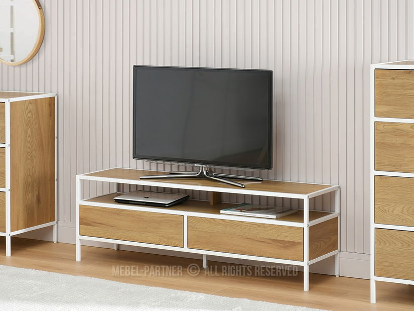 TV stolek/skříňka Soren Rtv (dub + bílá)