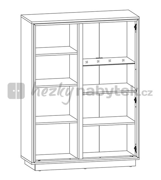 Vitrína BRW Anticca REG1W1D/100