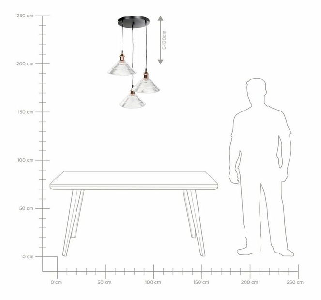 Závěsné svítidlo Curry (průhledná)