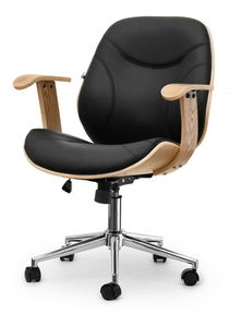 Křeslo Raynold (dub černý + chromová)