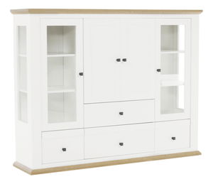 Vitrína Leoras MZ6 (bílá + dub grand)