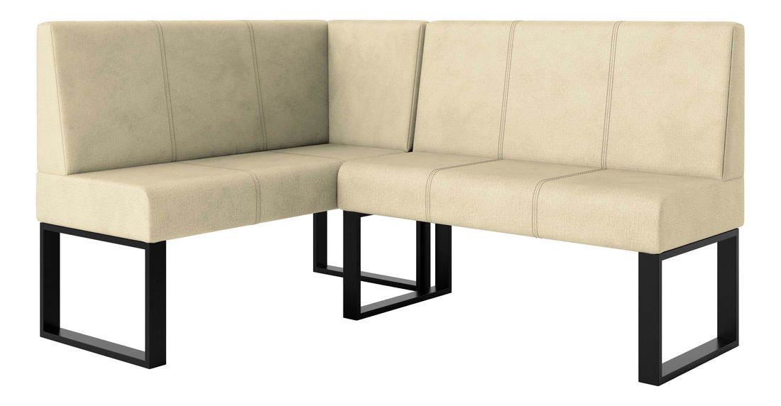 Rohová lavice Bernio 140x200 (krémová) (L)