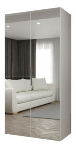 Šatní skříň 100 cm Mirabella 3 (bílá + kašmír)