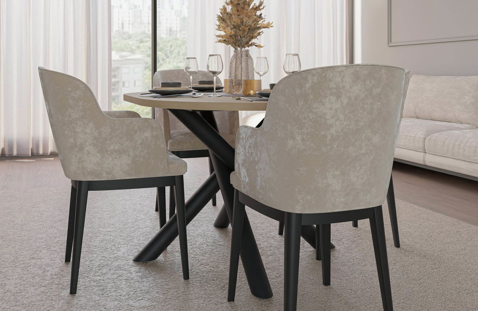 Oválný jídelní stůl Ossla (dub lindberg)