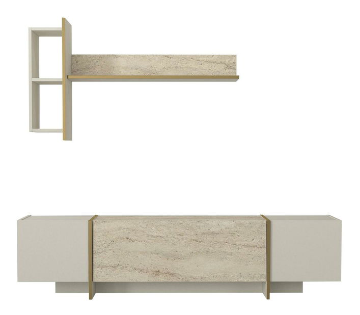 Obývací stěna Veya 3 (travertin + písková)