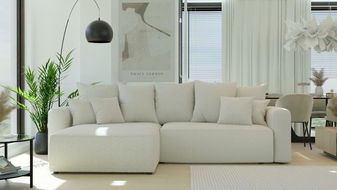 Rohová sedačka Baria (L) (béžová)