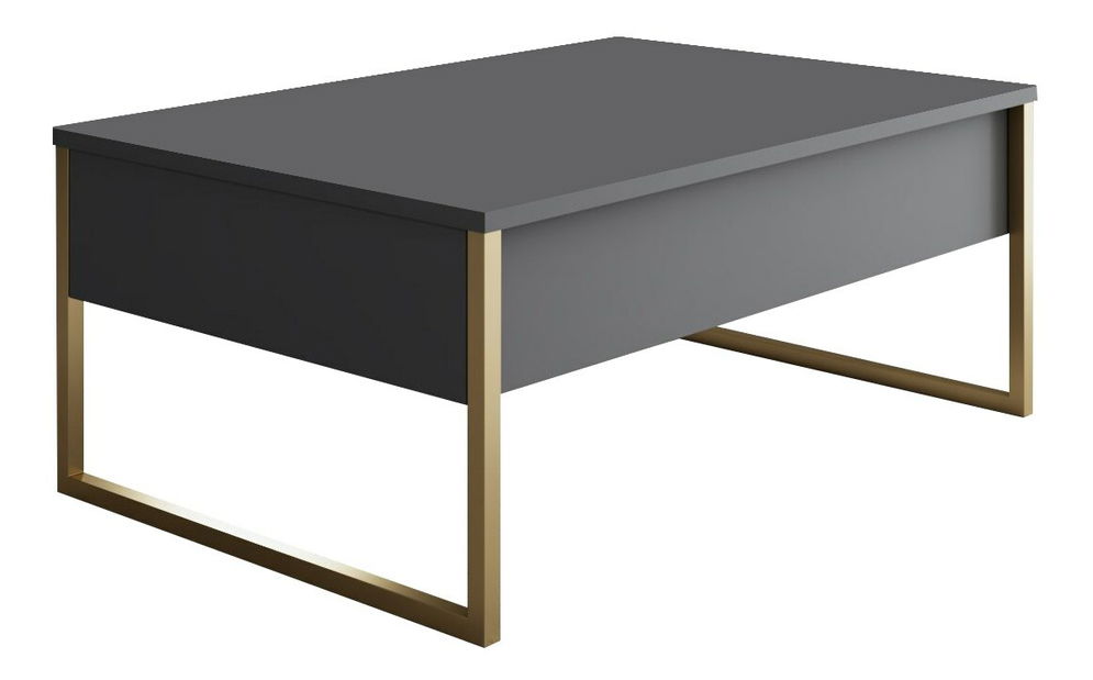 Sestava nábytku do obývacího pokoje Luna 1 (Ořech + Zlatá)