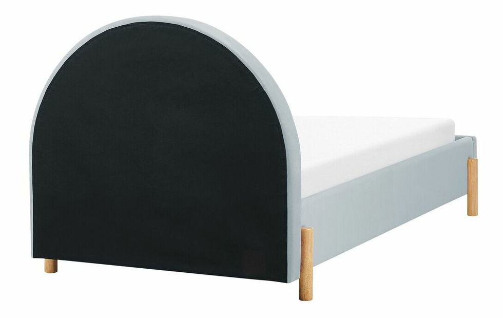 Jednolůžková postel 90 cm Annesile (modrá) (s roštem)