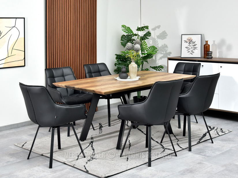 Židle Aranbura (černá + zlatá)