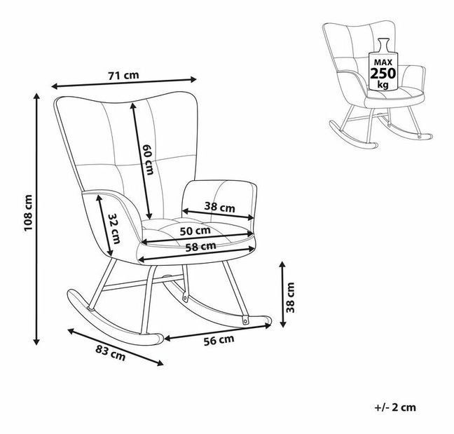 Houpací křeslo Oulia (zelená)