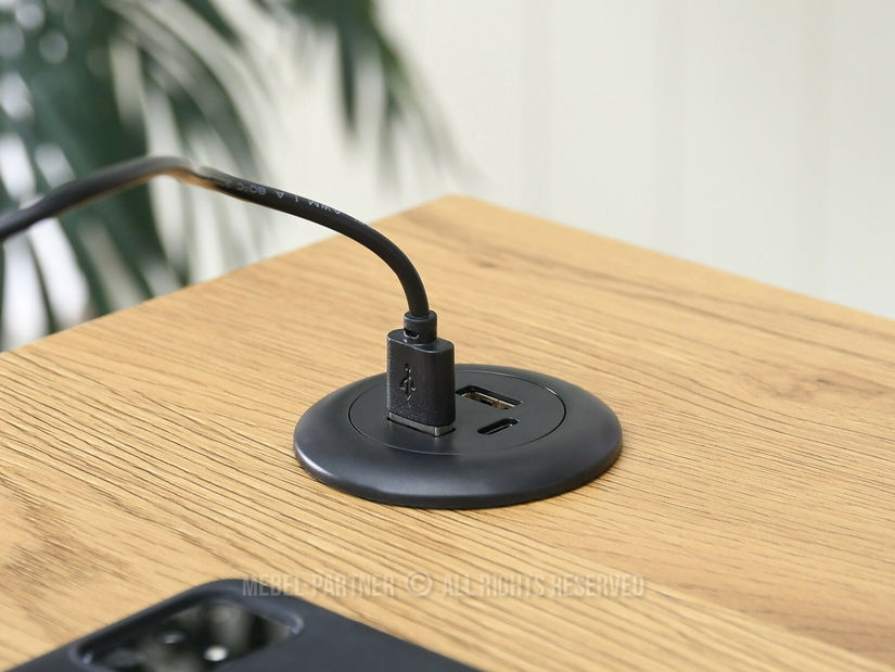 PC stolek Osto 140 (dub černý + černá)