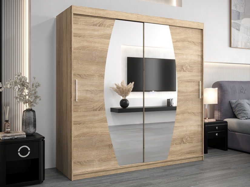 Šatní skříň 200 cm Eclipse (dub sonoma + dub sonoma)